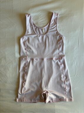 Baby Pink Jova Active Tank Sleeveless Shorts Romper Activewear Gym